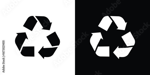 Recycle icon graphic doodle designs collection