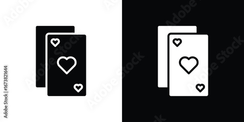 Playing cards icon graphic doodle designs collection