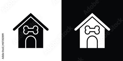 Pet house icon graphic doodle designs collection