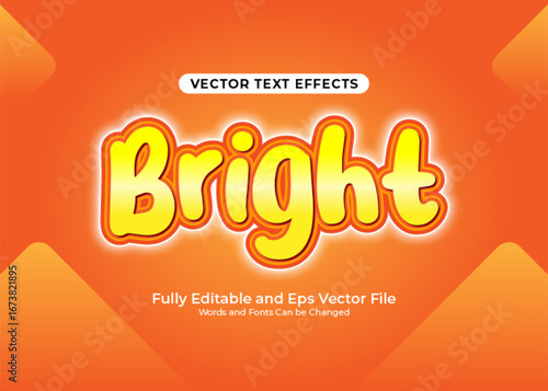 Bright text effect