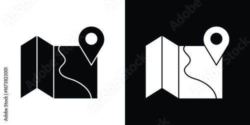 Map icon graphic doodle designs collection