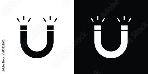Magnet icon graphic doodle designs collection
