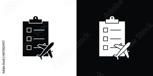 Itinerary icon graphic doodle designs collection