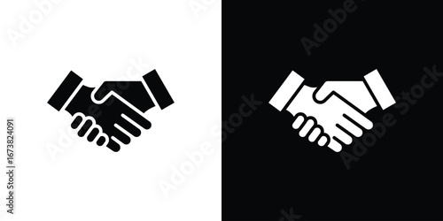 Handshake icon graphic doodle designs collection