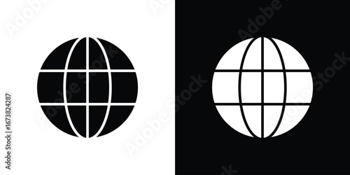 Globe icon graphic doodle designs collection