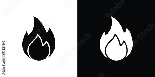 Fire icon graphic doodle designs collection
