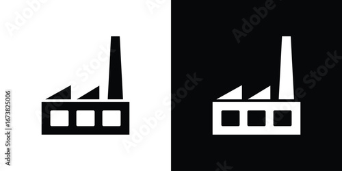 Factory icon graphic doodle designs collection
