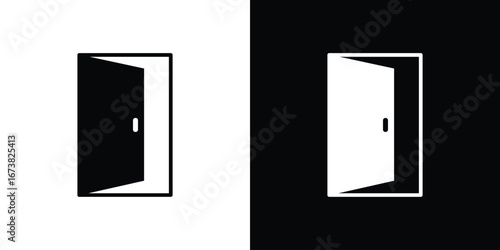 Door icon graphic doodle designs collection