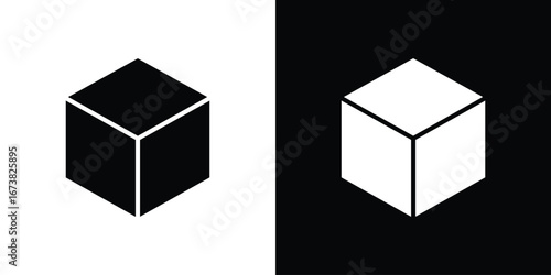 Cube icon graphic doodle designs collection