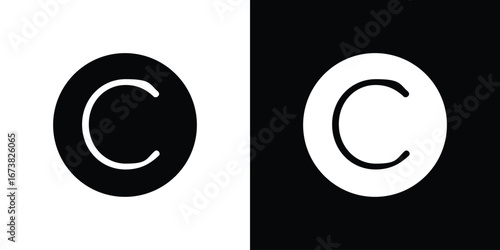 Copyright icon graphic doodle designs collection