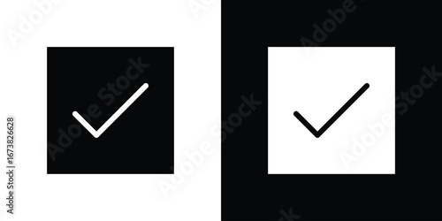 Check mark icon graphic doodle designs collection