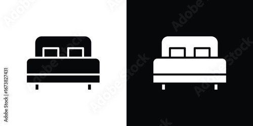 Bed icon graphic doodle designs collection