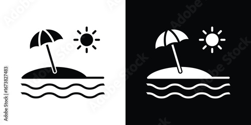 Beach icon graphic doodle designs collection