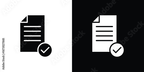 Accept document icon graphic doodle designs collection