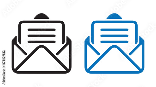 Email Symbols for Online Communication and Marketing vector illustration 