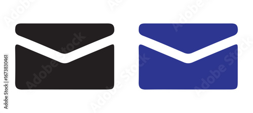 Line Style and Filled Email Envelopes for Tech and Communication Design vector illustration 