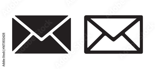 Vector Icons of Email Envelopes for Business and Marketing vector illustration 