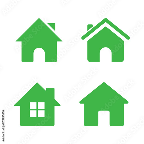 Home collection icons. Real estate house icon. Vector illustration