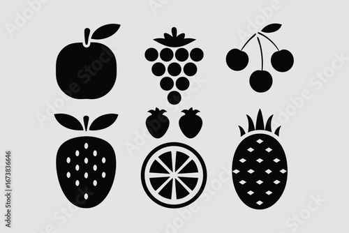 Wallpaper Mural set of vector fruits Torontodigital.ca