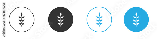 Wheat icon. simple illustration graphic doodle black design