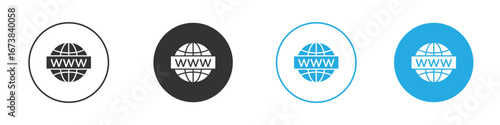 Website globe icon. simple illustration graphic doodle black design