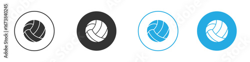 Volley ball icon. simple illustration graphic doodle black design