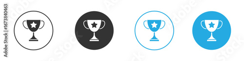 Trophy icon. simple illustration graphic doodle black design