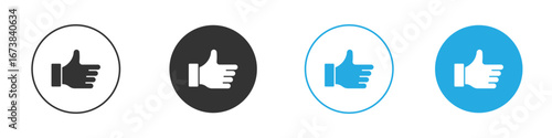 Thumb icon. simple illustration graphic doodle black design