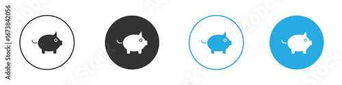 Piggy bank icon. simple illustration graphic doodle black design