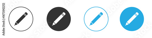 Pencil icon. simple illustration graphic doodle black design