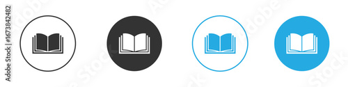 open book icon. simple illustration graphic doodle black design