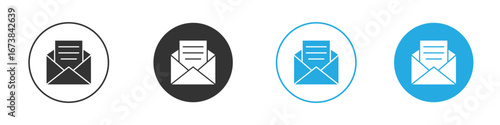 Newsletter icon. simple illustration graphic doodle black design