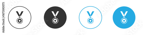 Medal icon. simple illustration graphic doodle black design