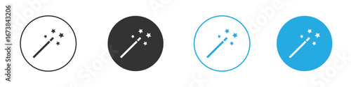 Magic icon. simple illustration graphic doodle black design