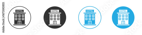 hotel icon. simple illustration graphic doodle black design