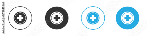 Hospital sign icon. simple illustration graphic doodle black design