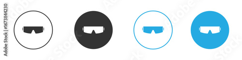 Goggles icon. simple illustration graphic doodle black design