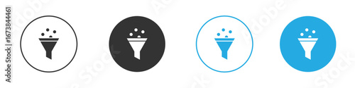 Funnel icon. simple illustration graphic doodle black design