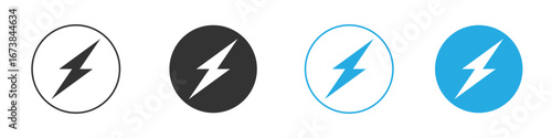 Flash icon. simple illustration graphic doodle black design