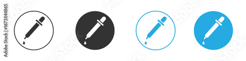 Eye dropper icon. simple illustration graphic doodle black design