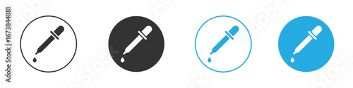 Eye dropper icon. simple illustration graphic doodle black design