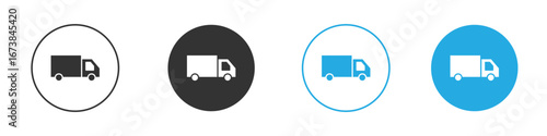 Delivery van icon. simple illustration graphic doodle black design