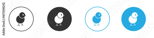 Chick icon. simple illustration graphic doodle black design