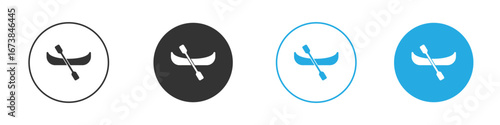 Canoe icon. simple illustration graphic doodle black design