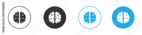 Brain icon. simple illustration graphic doodle black design