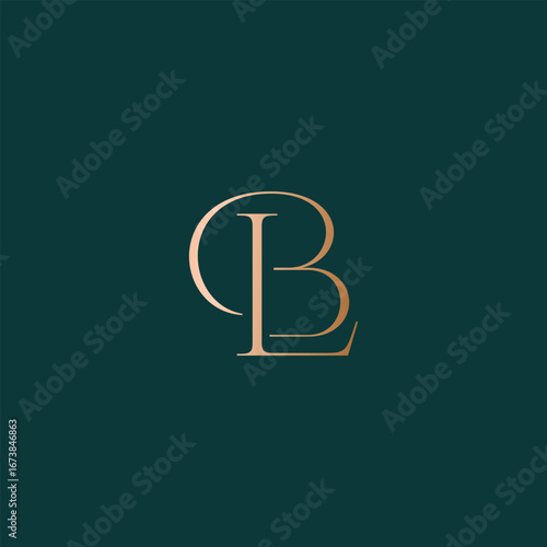 BL LB logo design. Vector illustration.