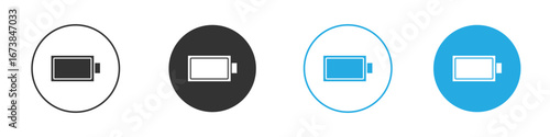 Battery icon. simple illustration graphic doodle black design