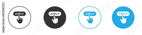 Apply icon. simple illustration graphic doodle black design
