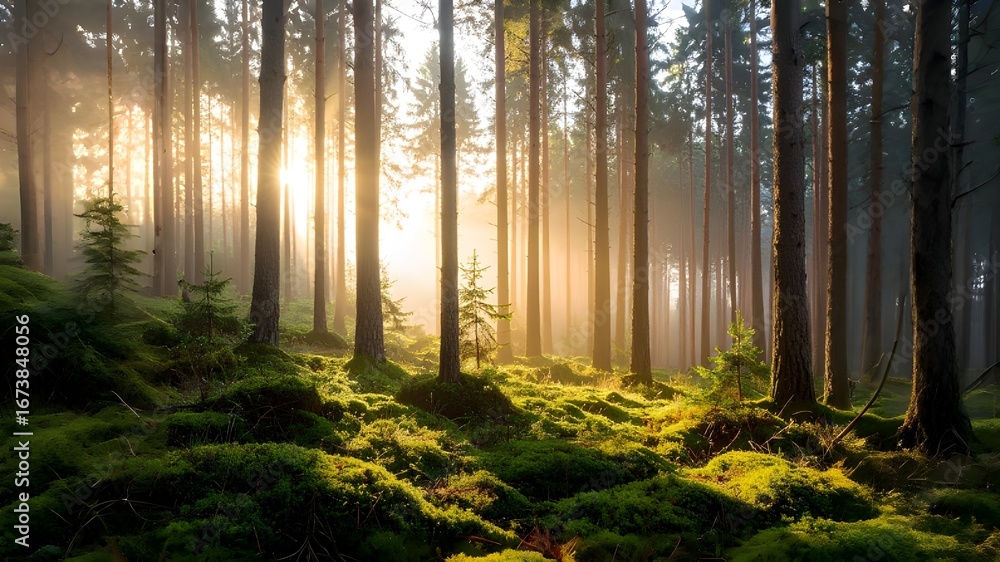 Fototapeta premium morning in the forest