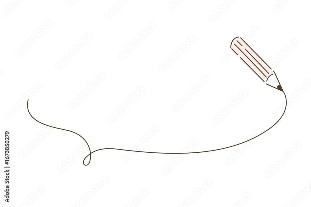 Fototapeta premium Hand drawn pencil line illustration
